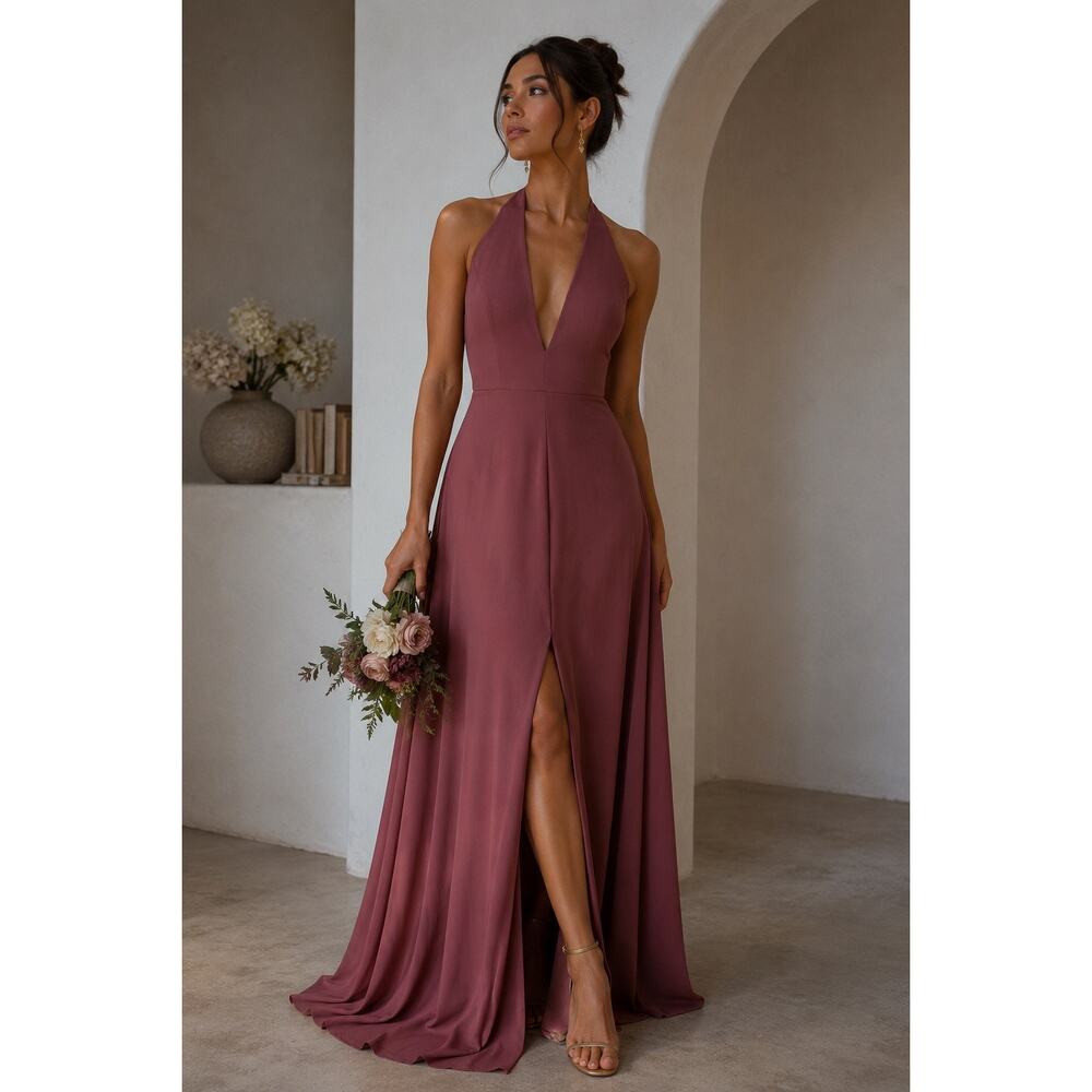 Jenny Yoo “Margot” Formal Gown Size 10 • Pre-Loved • Mauve• Minor Flaws